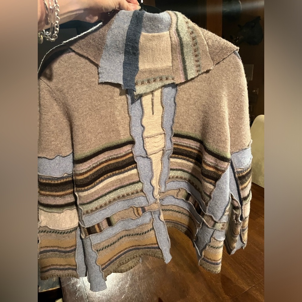 Ethyria mixed media wool blend sweater